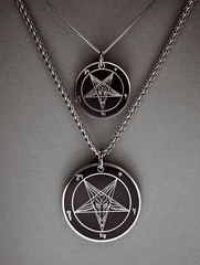 Evening Black - Baphomet Cloisonné Medallion - Satanme