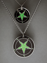 Evening Envy - Baphomet Cloisonné Medallion - Satanme