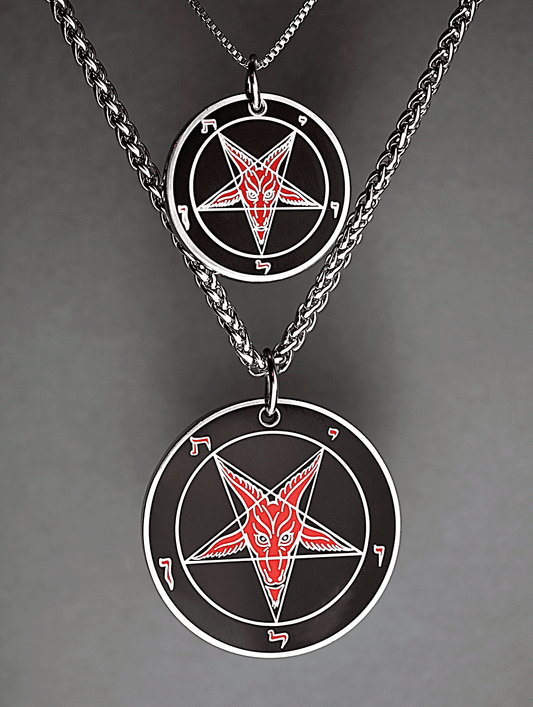 Evening HellFire - Baphomet Cloisonné Medallion - Satanme