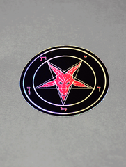 Evening HellFire Holographic Sticker - Satanme
