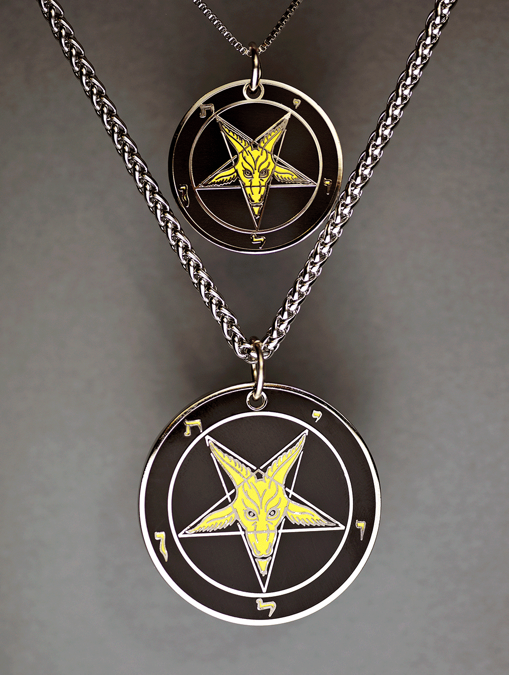 Evening Light - Baphomet Cloisonné Medallion - Satanme