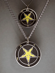 Evening Light - Baphomet Cloisonné Medallion - Satanme