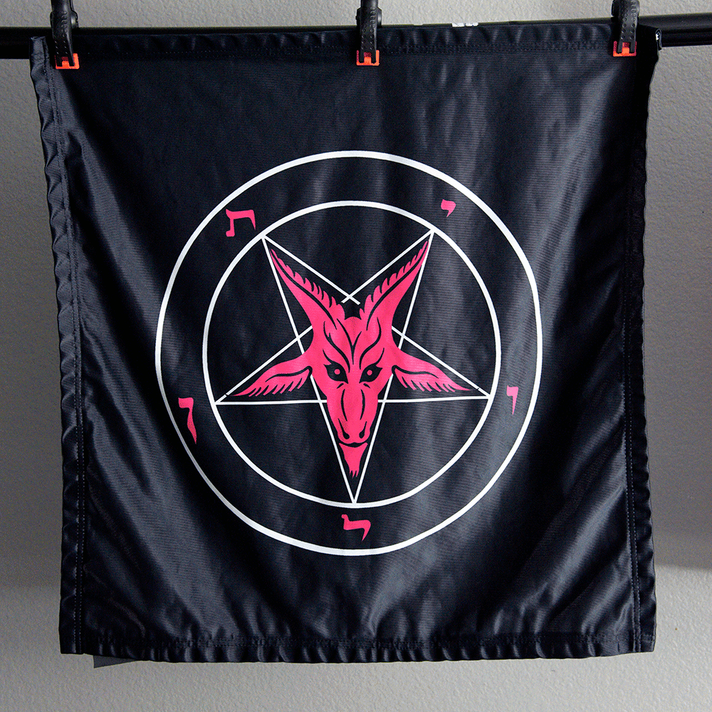 Evening Pink - Baphomet Banner - Satanme