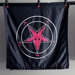 Evening Pink - Baphomet Banner - Satanme