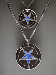 Evening Rage - Baphomet Cloisonné Medallion - Satanme