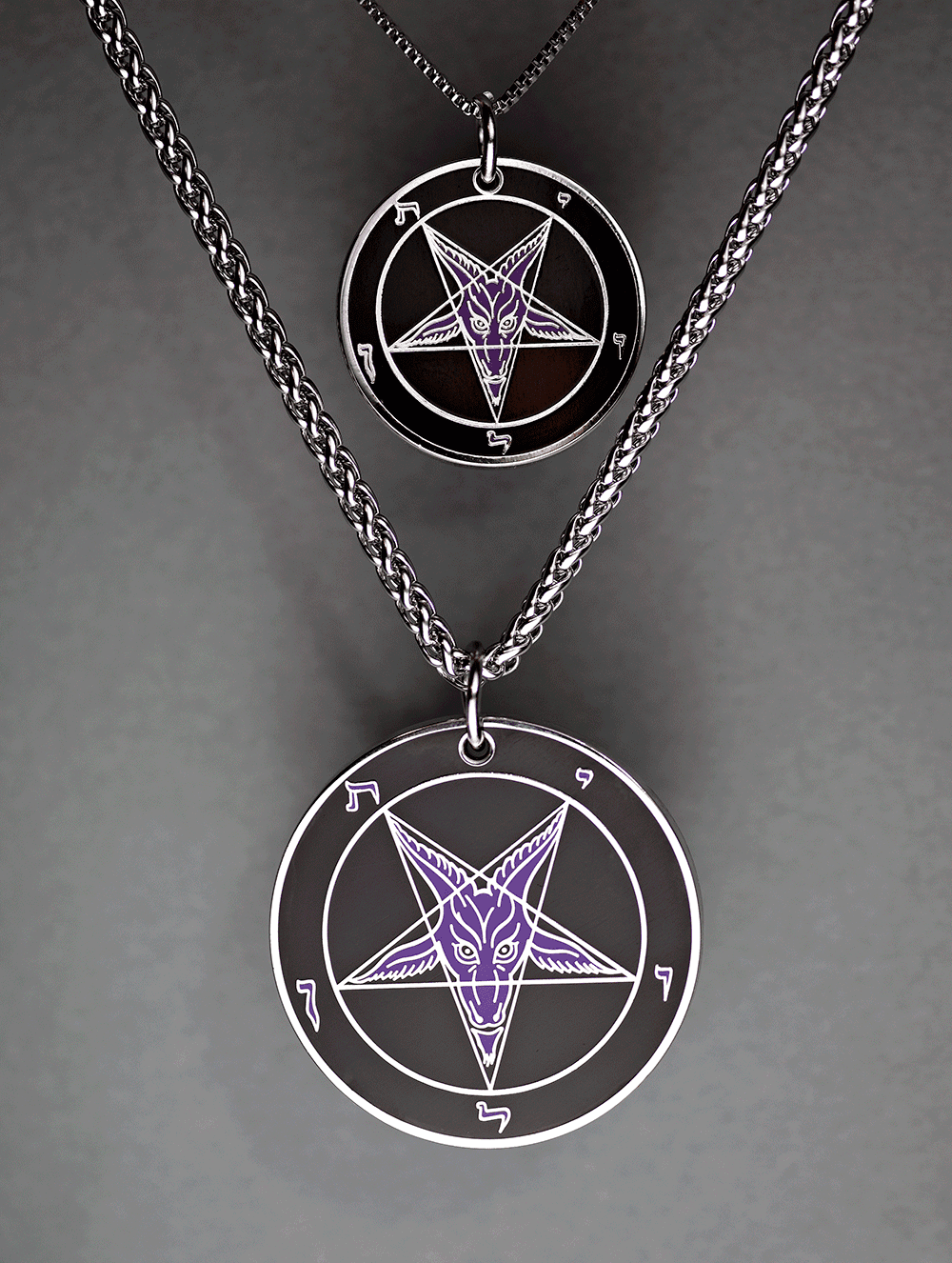 Evening Reign - Baphomet Cloisonné Medallion - Satanme