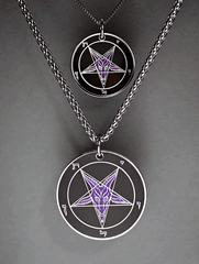 Evening Reign - Baphomet Cloisonné Medallion - Satanme
