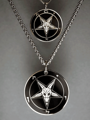 Evening Storm - Baphomet Cloisonné Medallion - Satanme
