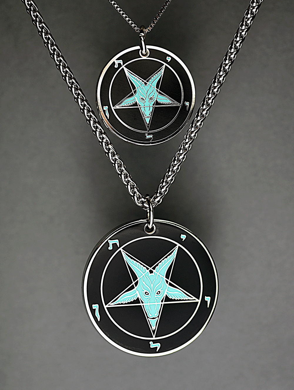 Evening Temptation - Baphomet Cloisonné Medallion - Satanme