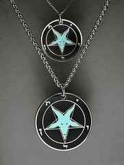 Evening Temptation - Baphomet Cloisonné Medallion - Satanme