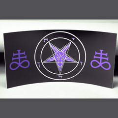 Curved HD Metal Baphomet Plaque - Satanme