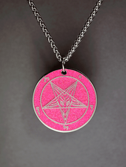 Chaos Series Baphomet Cloisonné Medallion - Satanme