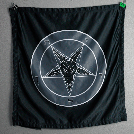 Gloomy Baphomet Banner - Satanme