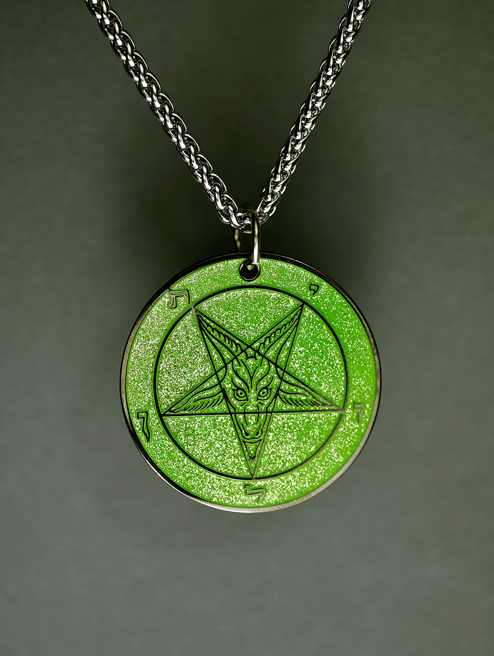 Chaos Series Baphomet Cloisonné Medallion - Satanme