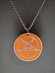 Chaos Series Baphomet Cloisonné Medallion - Satanme