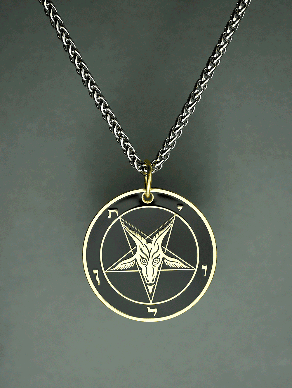 The Satanic Statement - Baphomet Cloisonné Medallion - Satanme