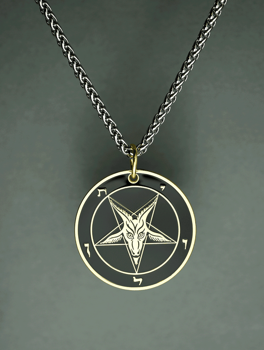 The Satanic Statement - Baphomet Cloisonné Medallion - Satanme