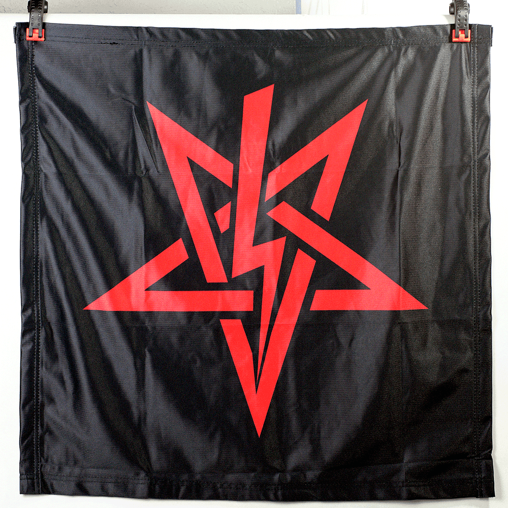 Red LaVey Sigil Banner - Satanme