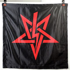 Red LaVey Sigil Banner