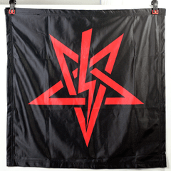 Red LaVey Sigil Banner - Satanme