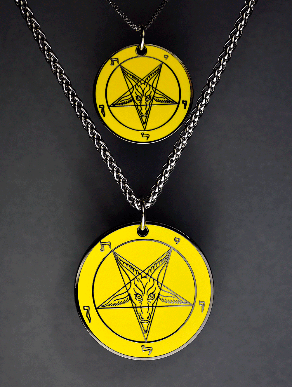 Lucifer's Light - Baphomet Cloisonné Medallion - Satanme