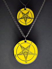 Lucifer's Light - Baphomet Cloisonné Medallion - Satanme