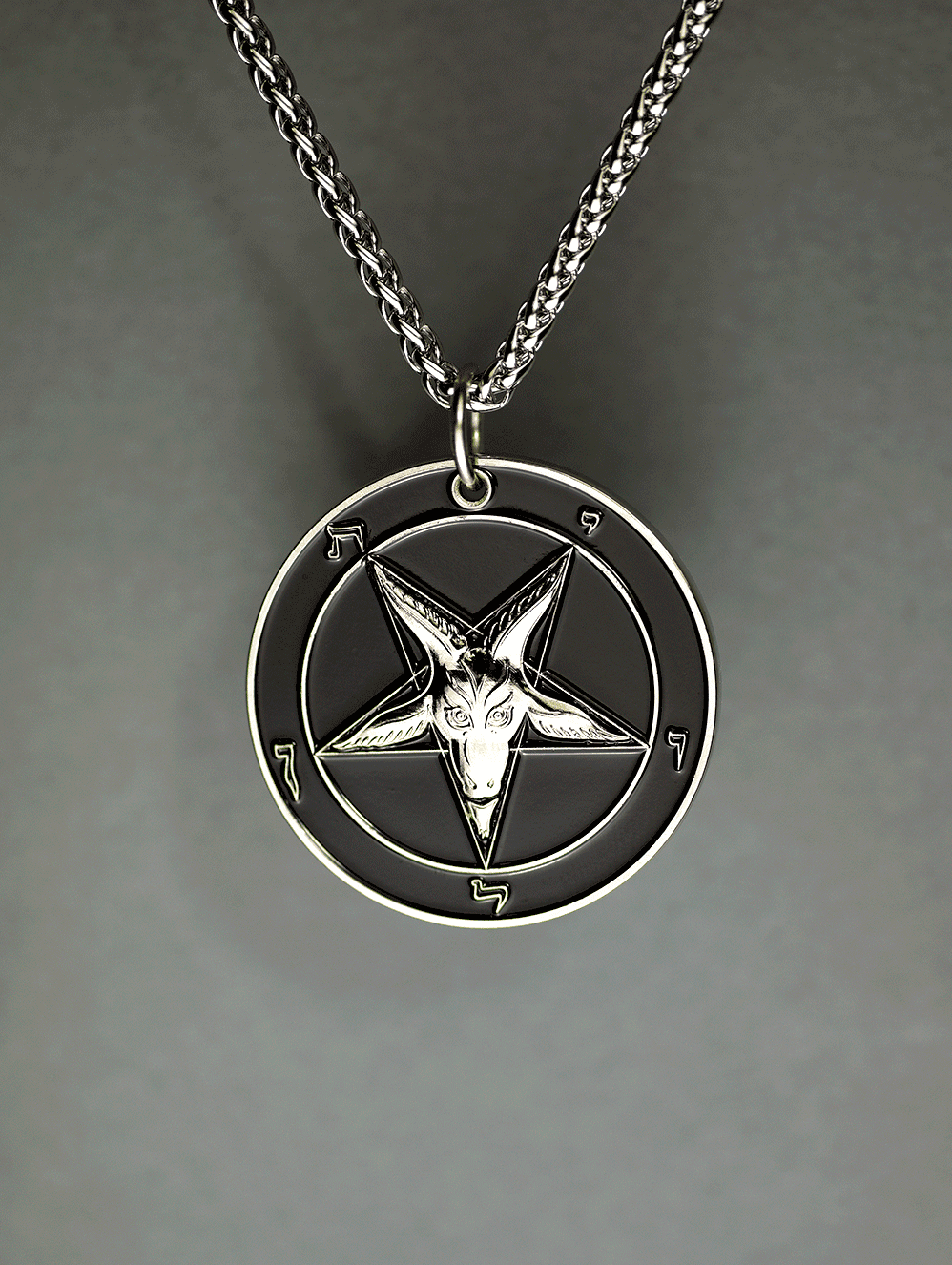 The Devil's Touch - Baphomet Cloisonné Medallion - Satanme