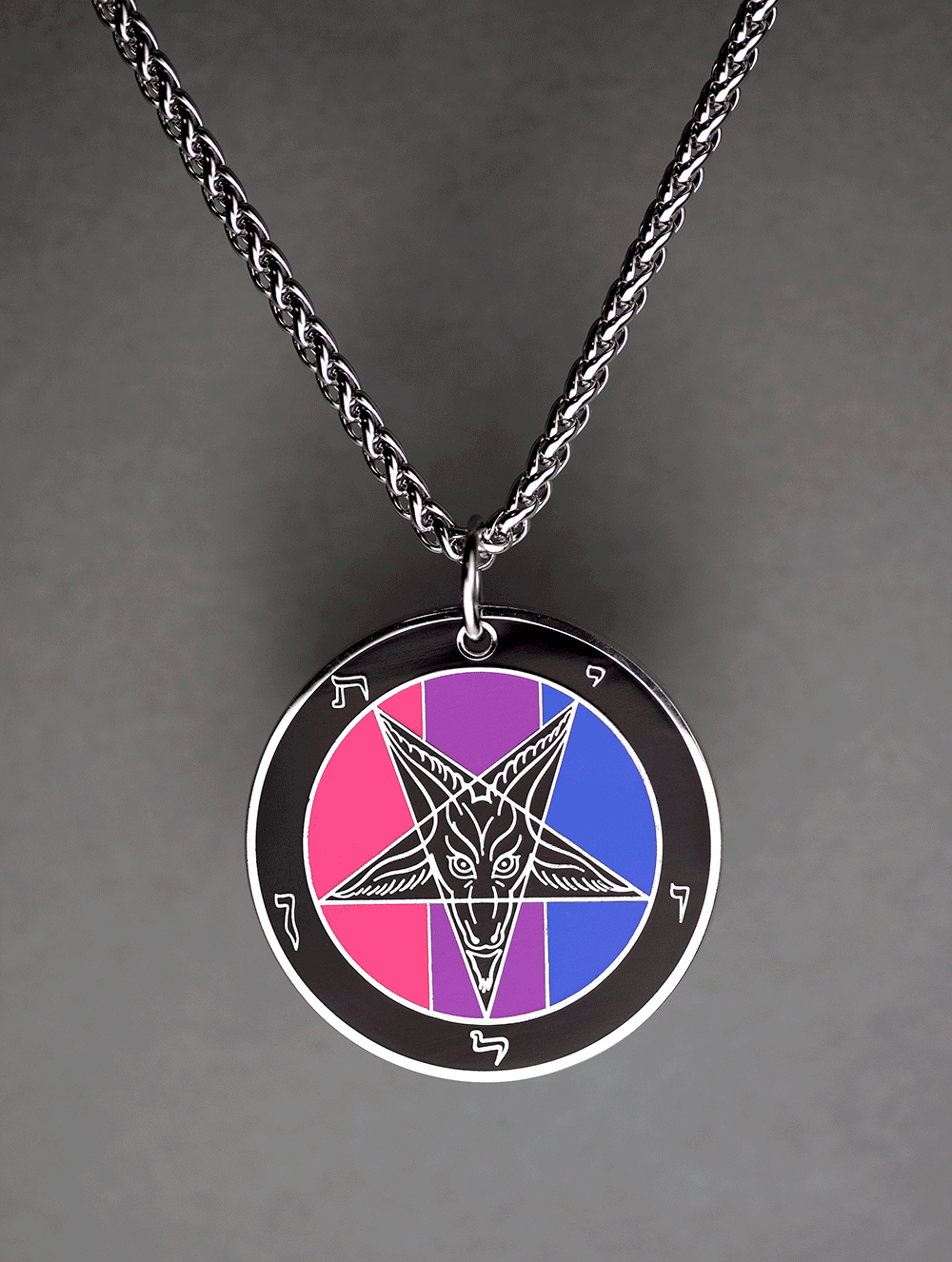 Pride Baphomet Cloisonné Medallion - Satanme