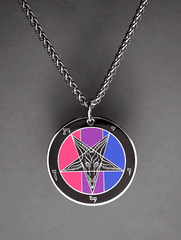 Pride Baphomet Cloisonné Medallion - Satanme