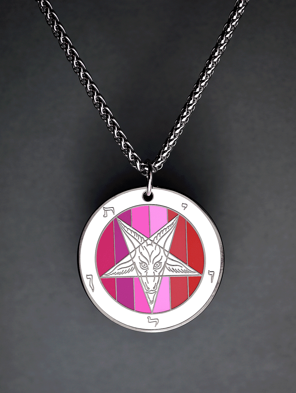 Pride Baphomet Cloisonné Medallion - Satanme