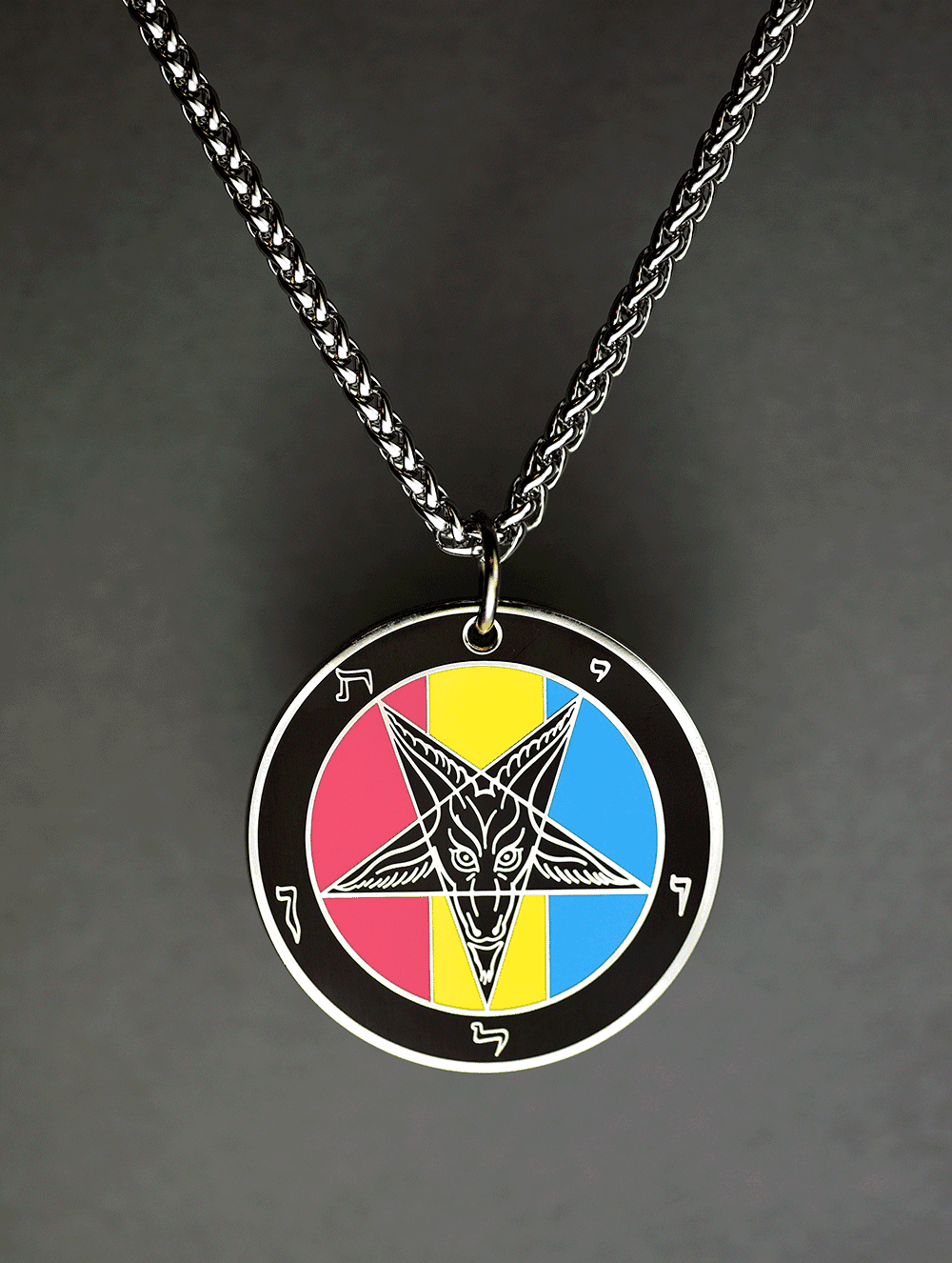 Pride Baphomet Cloisonné Medallion - Satanme