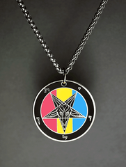 Pride Baphomet Cloisonné Medallion - Satanme