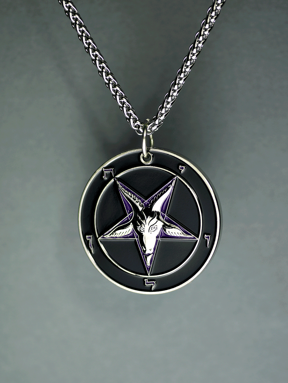 The Devil's Touch - Baphomet Cloisonné Medallion - Satanme