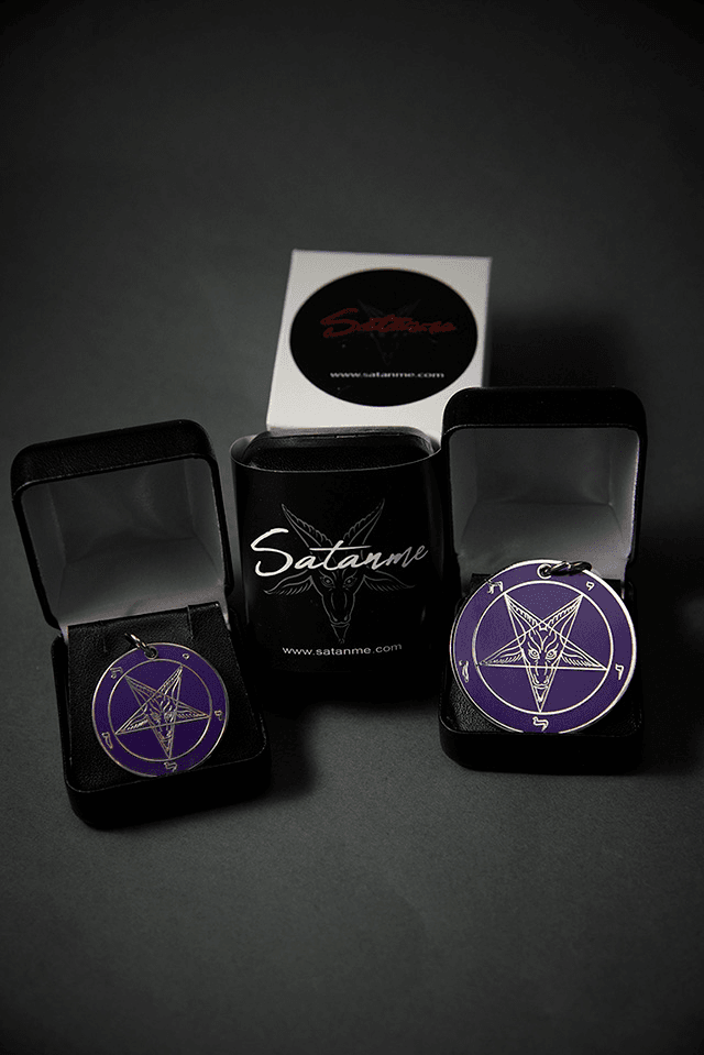 Purple Reign - Baphomet Cloisonné Medallion - Satanme
