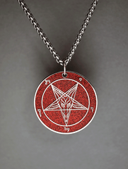Chaos Series Baphomet Cloisonné Medallion - Satanme