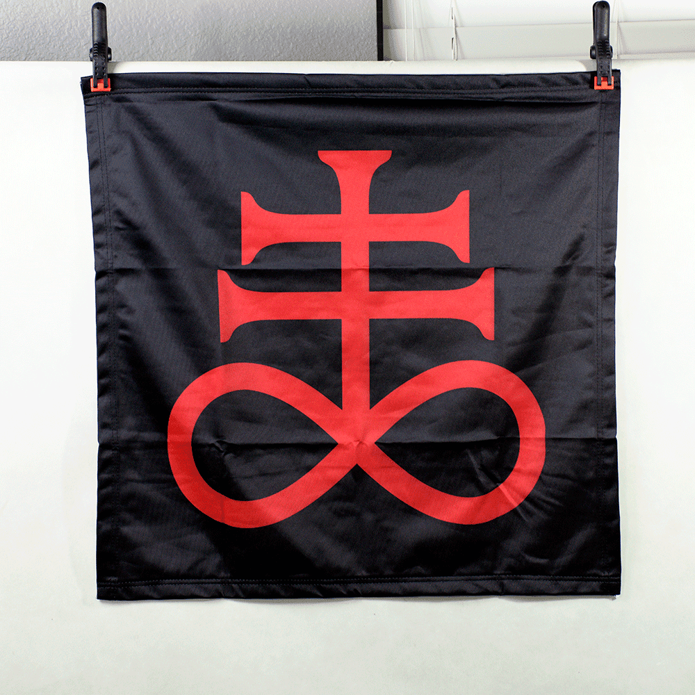 Red Brimstone Sigil Banner - Satanme