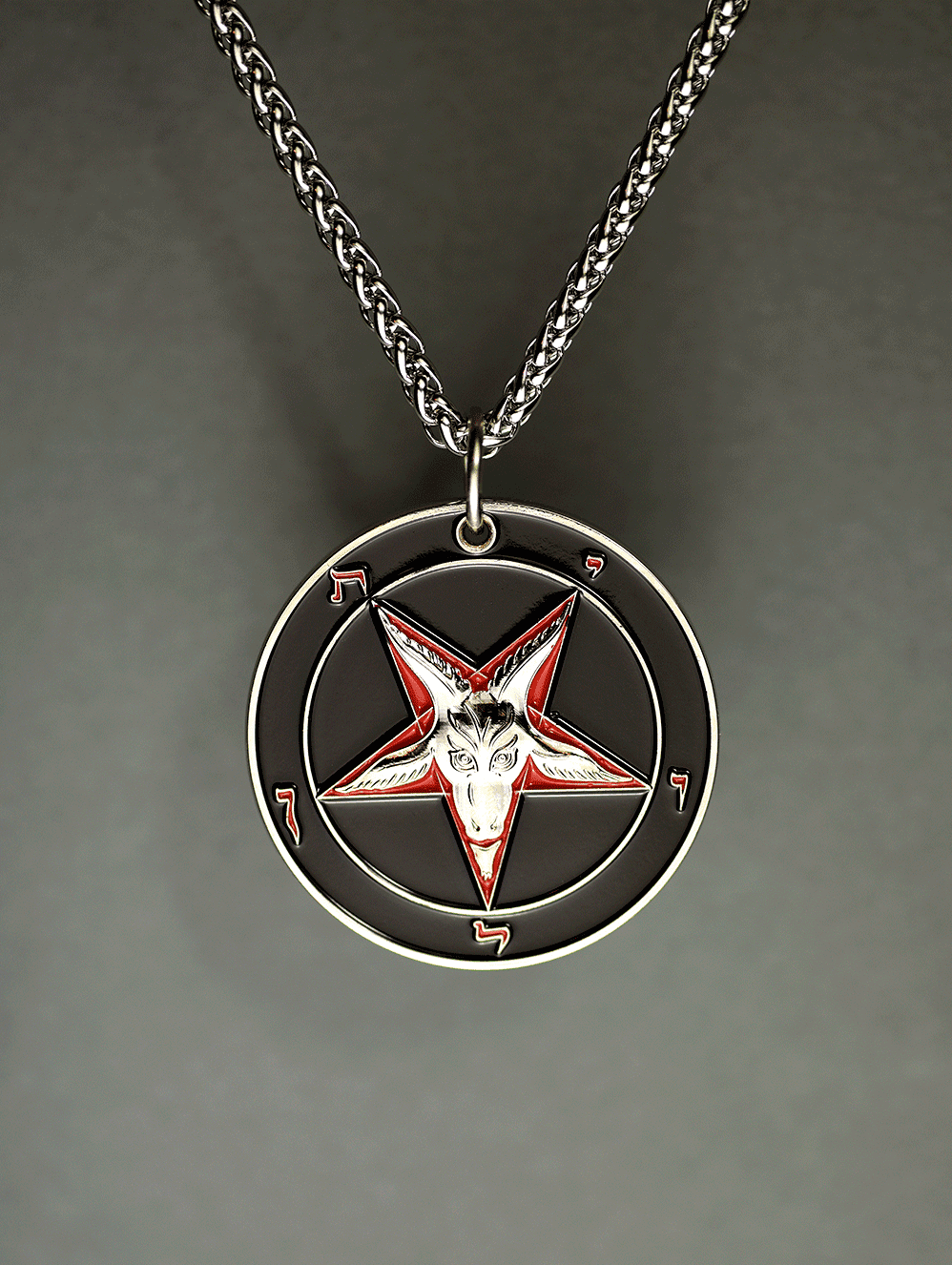 The Devil's Touch - Baphomet Cloisonné Medallion - Satanme