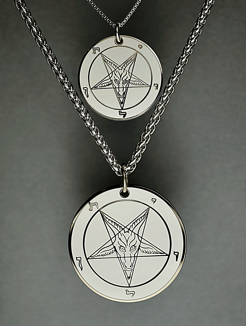 Storm Grey - Baphomet Cloisonné Medallion - Satanme