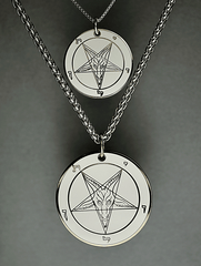 Storm Grey - Baphomet Cloisonné Medallion - Satanme