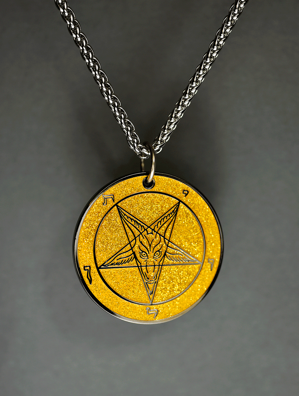 Chaos Series Baphomet Cloisonné Medallion - Satanme