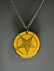Chaos Series Baphomet Cloisonné Medallion - Satanme