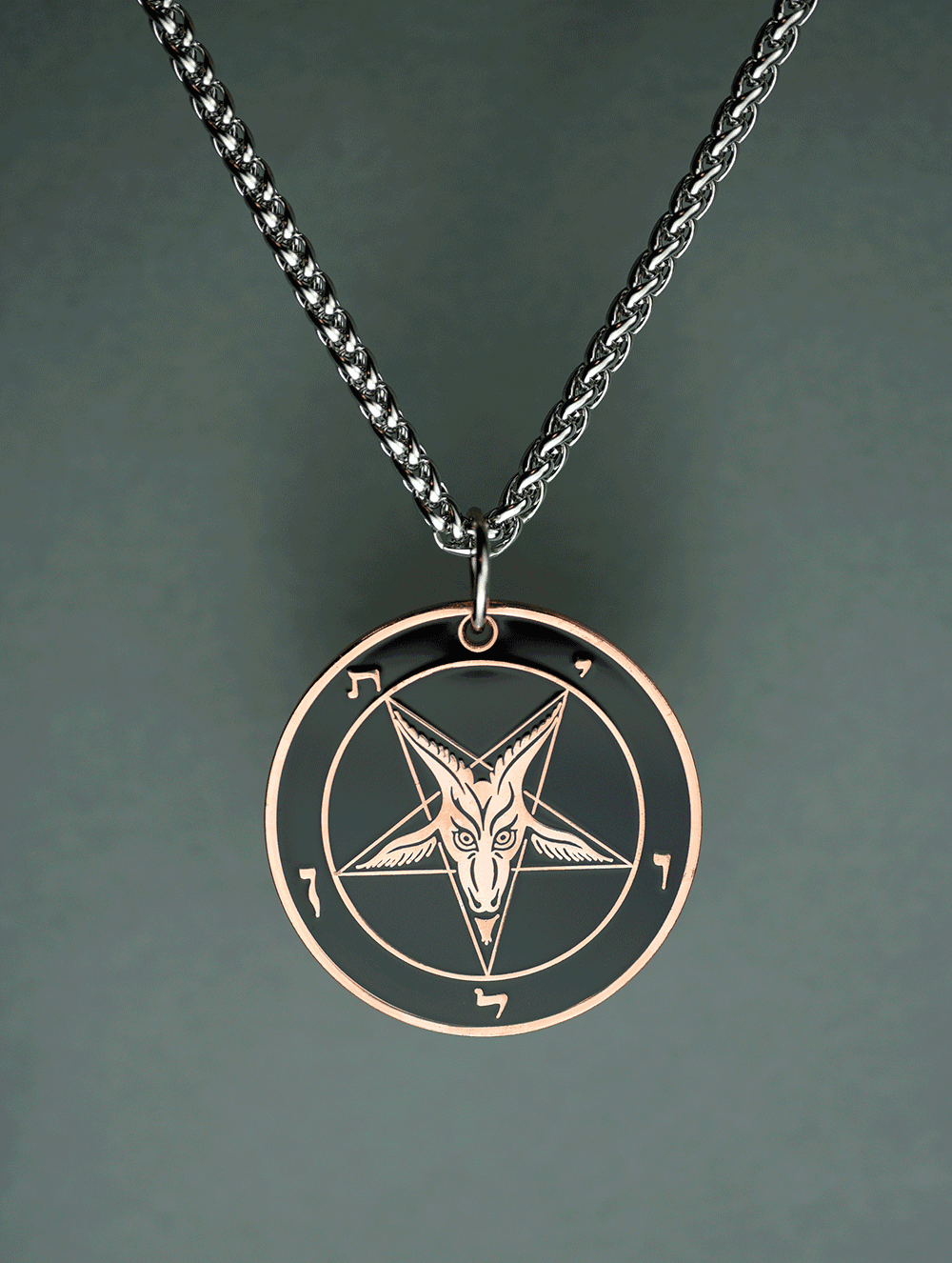 The Satanic Statement - Baphomet Cloisonné Medallion - Satanme