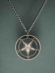 The Satanic Statement - Baphomet Cloisonné Medallion - Satanme