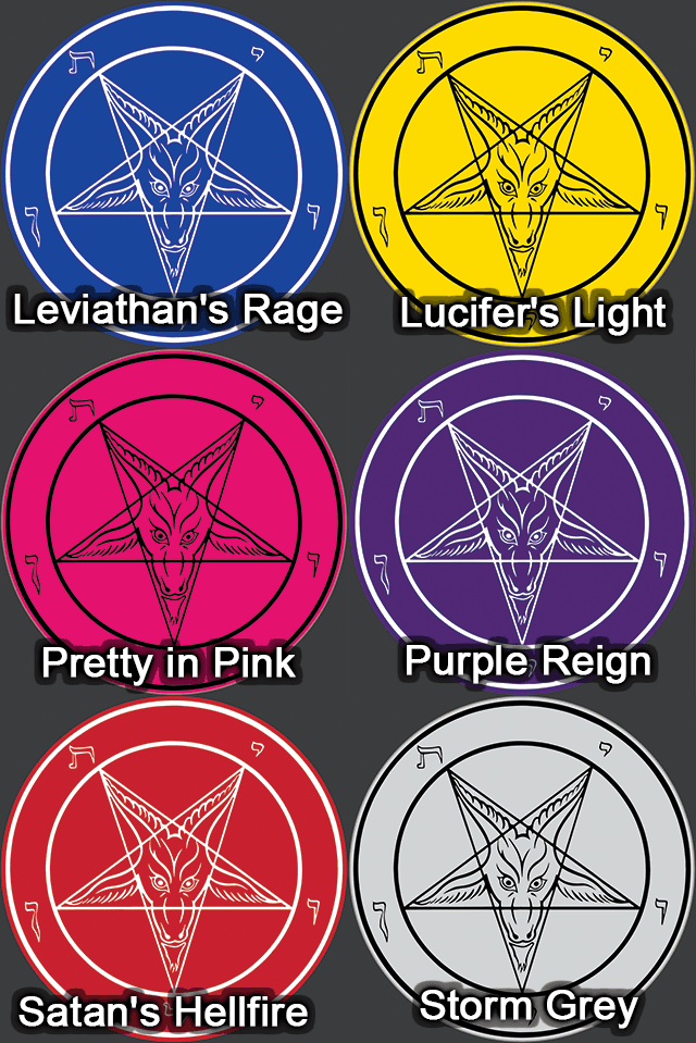 Round Baphomet HD Metal Ritual Plaque - Satanme