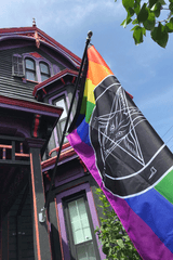 Stonewall Style Baphomet Pride Flag