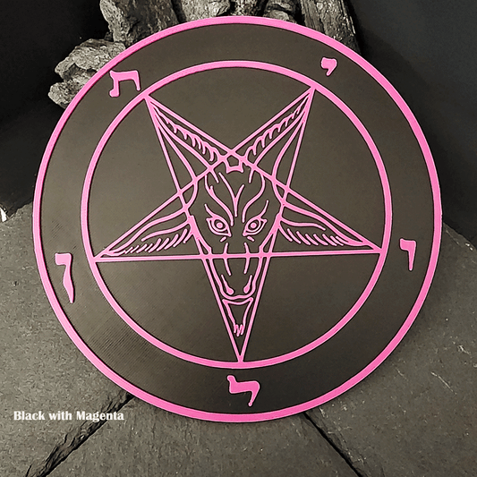 Transform Your Decor with Dynamic 3D Baphomet Plaque