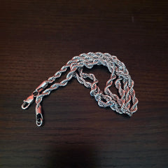 24" 5mm Silver Rope Chain