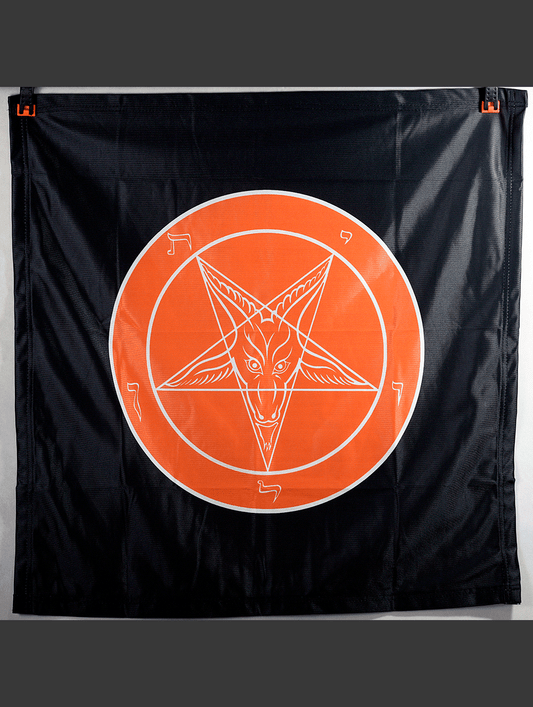 Baph-o'-lantern Baphomet Banner - Satanme