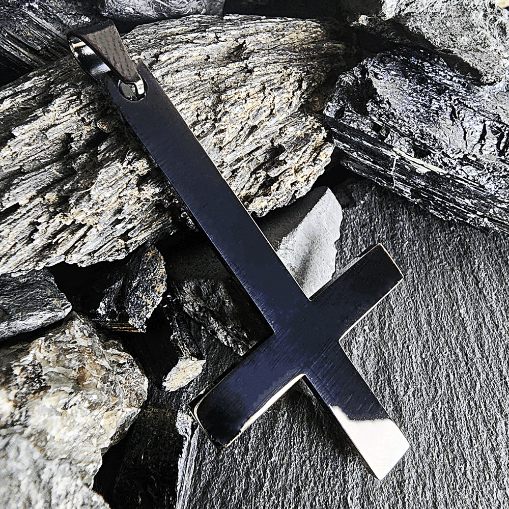 Inverted Cross Model Inverted Cross Medallion – Satanme
