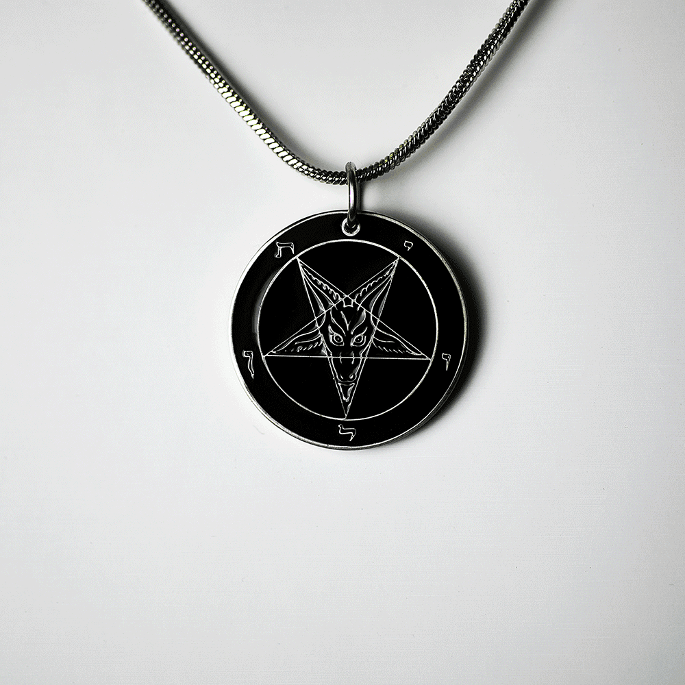 1.25 inch Baphomet Medallion - Hell Forged Steel - Satanme